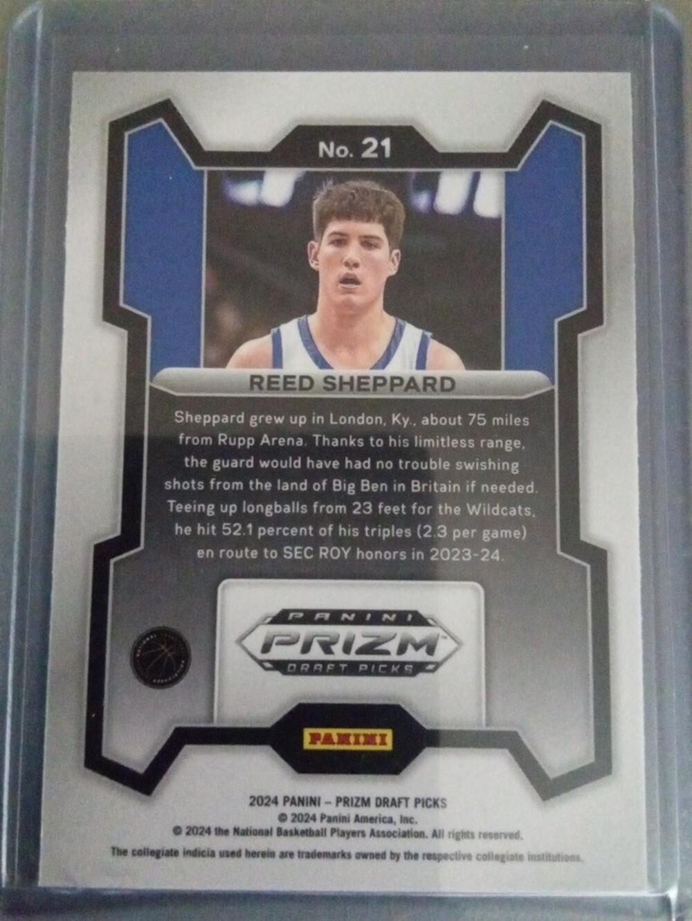 Panini Reed Sheppard Rookie Cards - Red Accents - Picture 12 of 14
